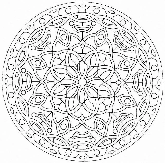 Mandala de plantas floridas (Flores y vegetación)