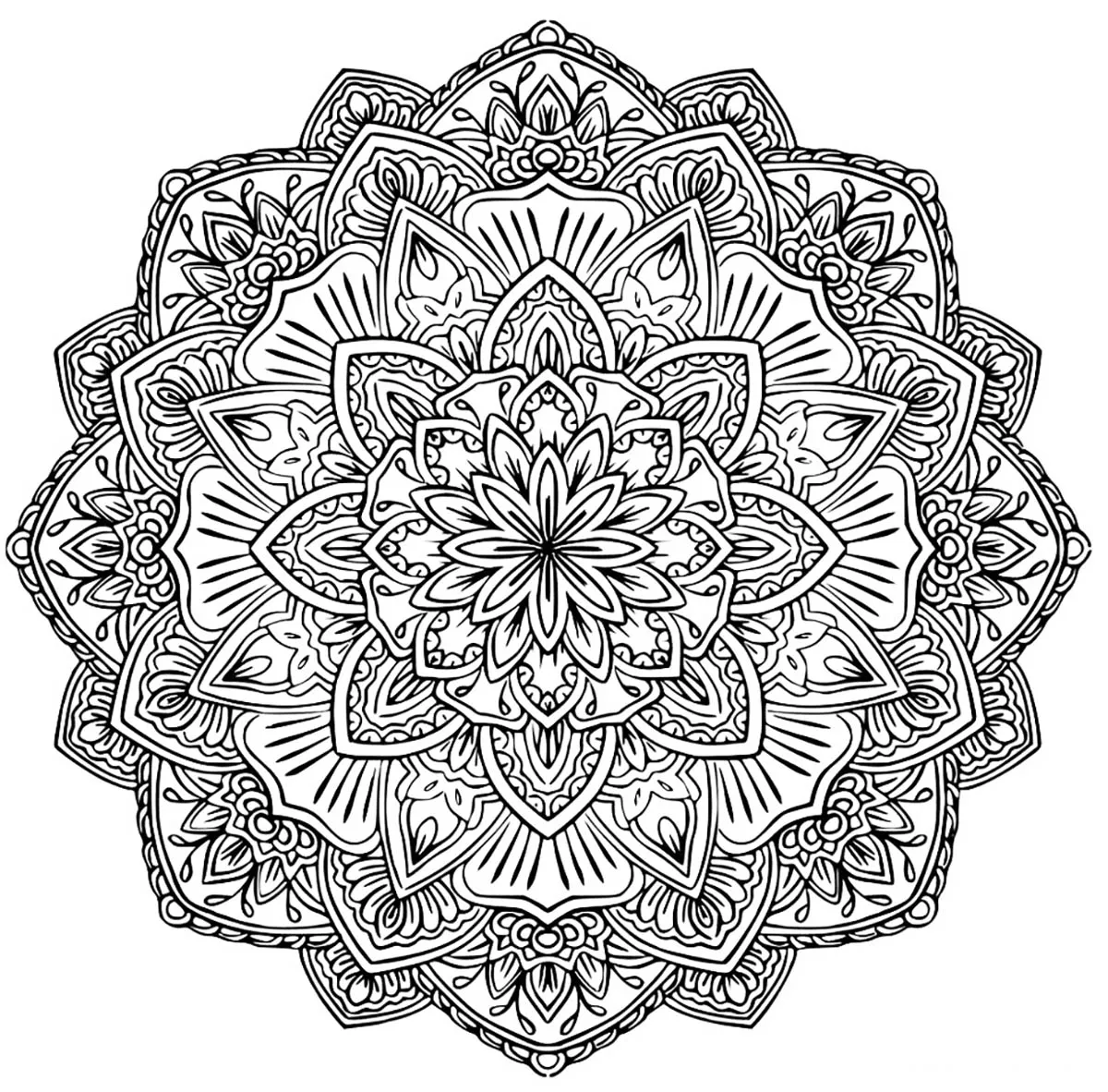 Mandala gratuito sobre el tema "flores y vegetación ()