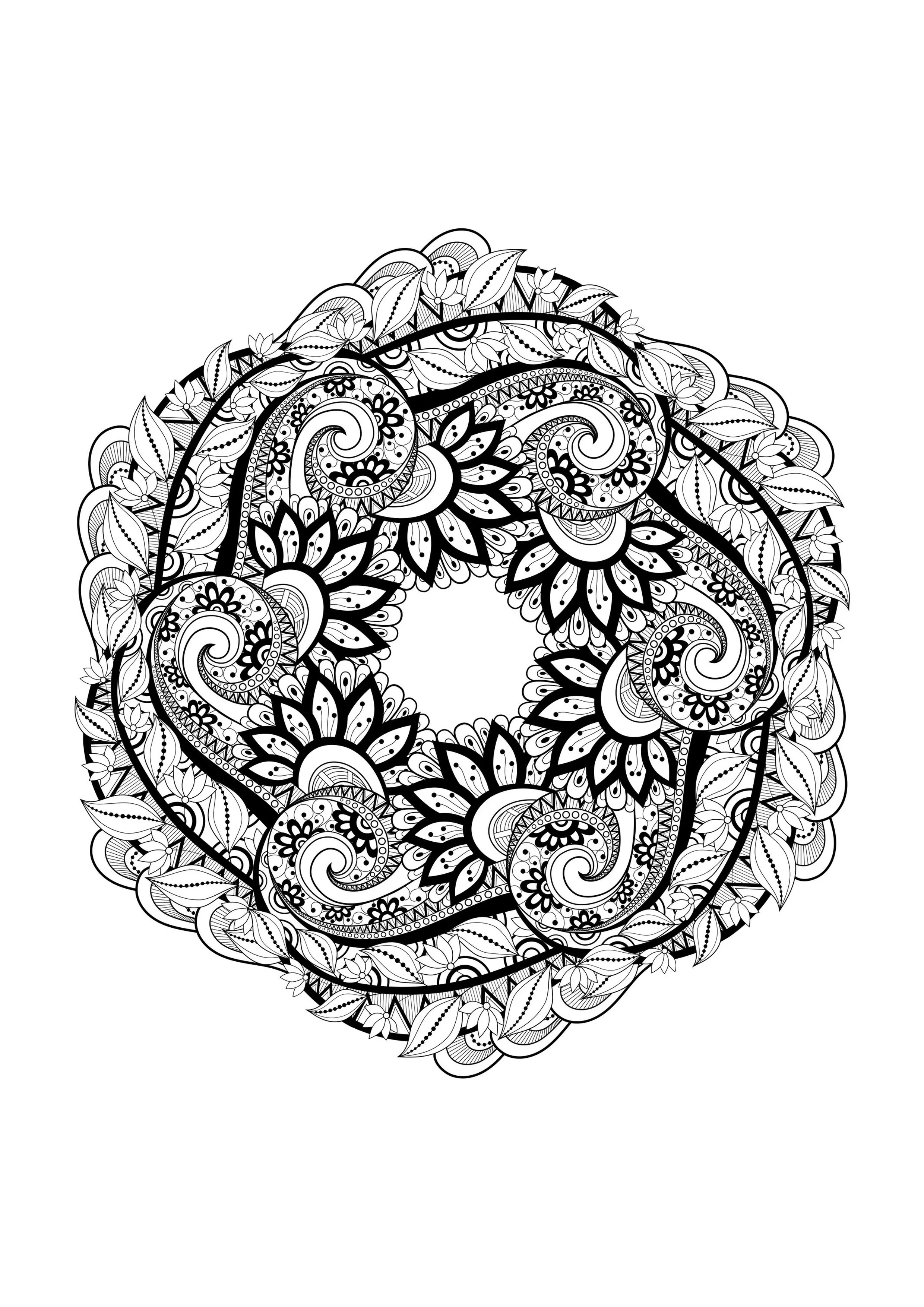 Mandala en movimiento (Flores y vegetación)