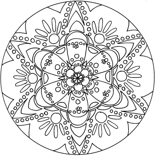Mandala de la flor de la estrella (Flores y vegetación)