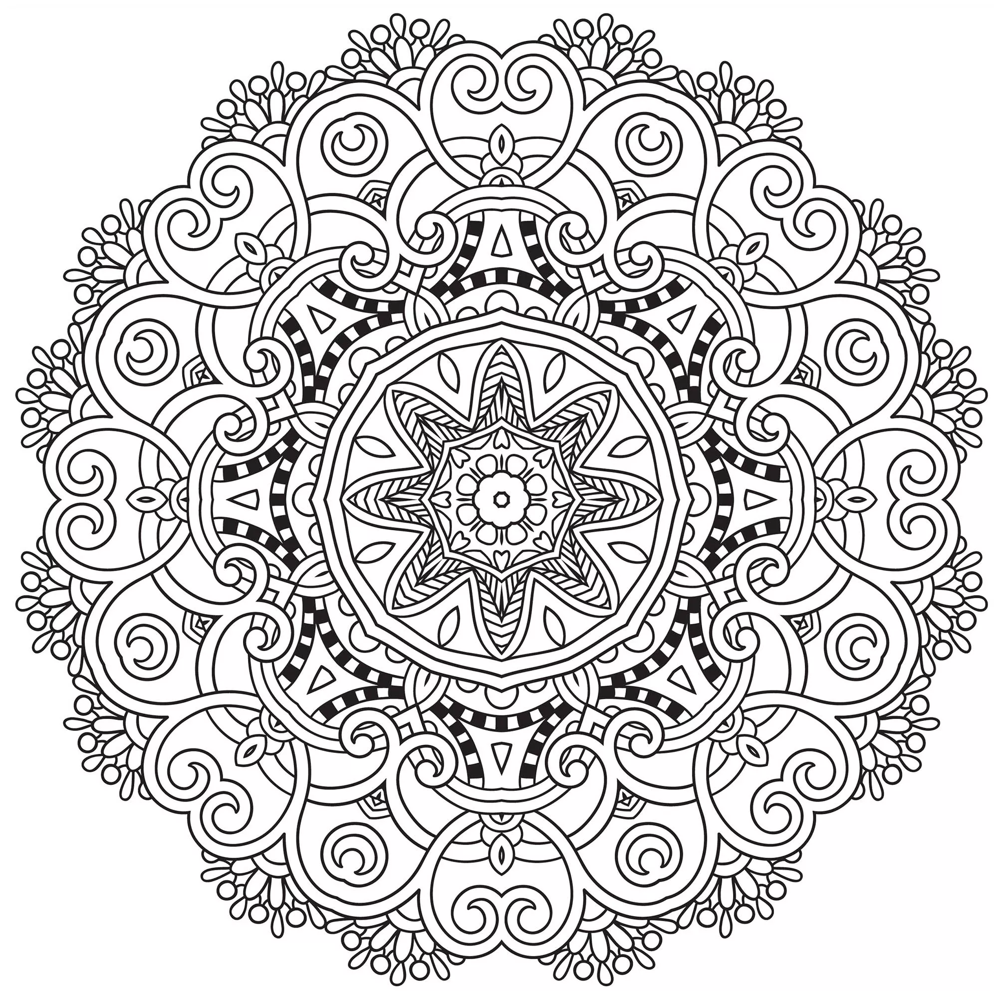 Joli Mandala fleuri (Flores y vegetación)