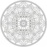 Mandala sencillo sobre el tema de las flores