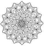 Mandala floral sencillo (Flores y vegetación)