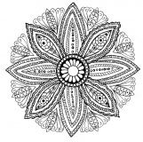 Mandala con pétalos regulares (Flores y vegetación)