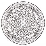 Mandala de estilo vintage (Flores y vegetación)
