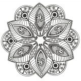 Mandala floral de bonito diseño (Flores y vegetación)