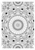 Mandala floral a toda página (Flores y vegetación)