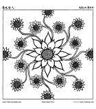 Página original para colorear con flores (Flores y vegetación)