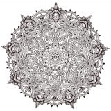 Mandala vegetal ultradetallado y minucioso