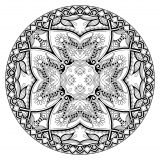 Un magnífico mandala regular (Flores y vegetación)