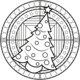 Mandala Árbol de Navidad (Flores y vegetación)