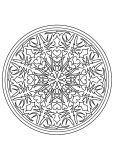 Mandala exclusivo sobre el tema de la vegetación (Flores y vegetación)