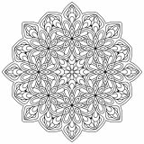 Mandala con flores y hojas - 9 (Flores y vegetación)