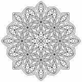 Mandala con flores y hojas   9