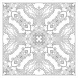 Magnífico mandala cuadrado (Flores y vegetación)