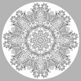 Mandala sobre fondo gris