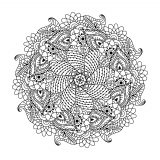 Mandala con motivos florales