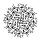 Mandala con motivos florales (Flores y vegetación)