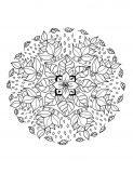 Sublime mandala de hojas (Flores y vegetación)
