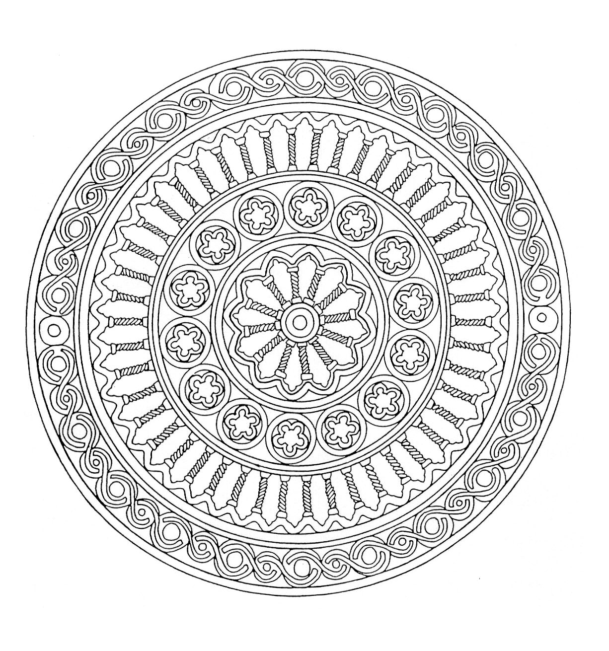 Mandala a colorier zen relax gratuit - 8