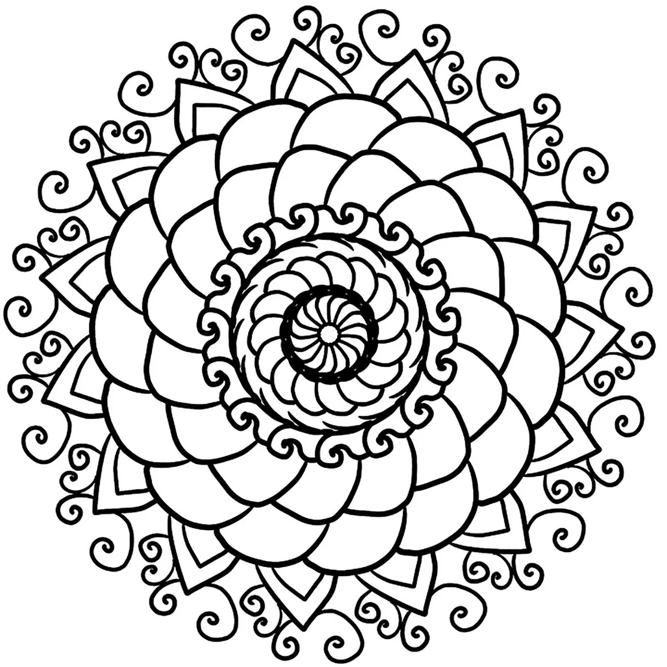 Mandala Antiestrés sencillo (Zen & Antistress)