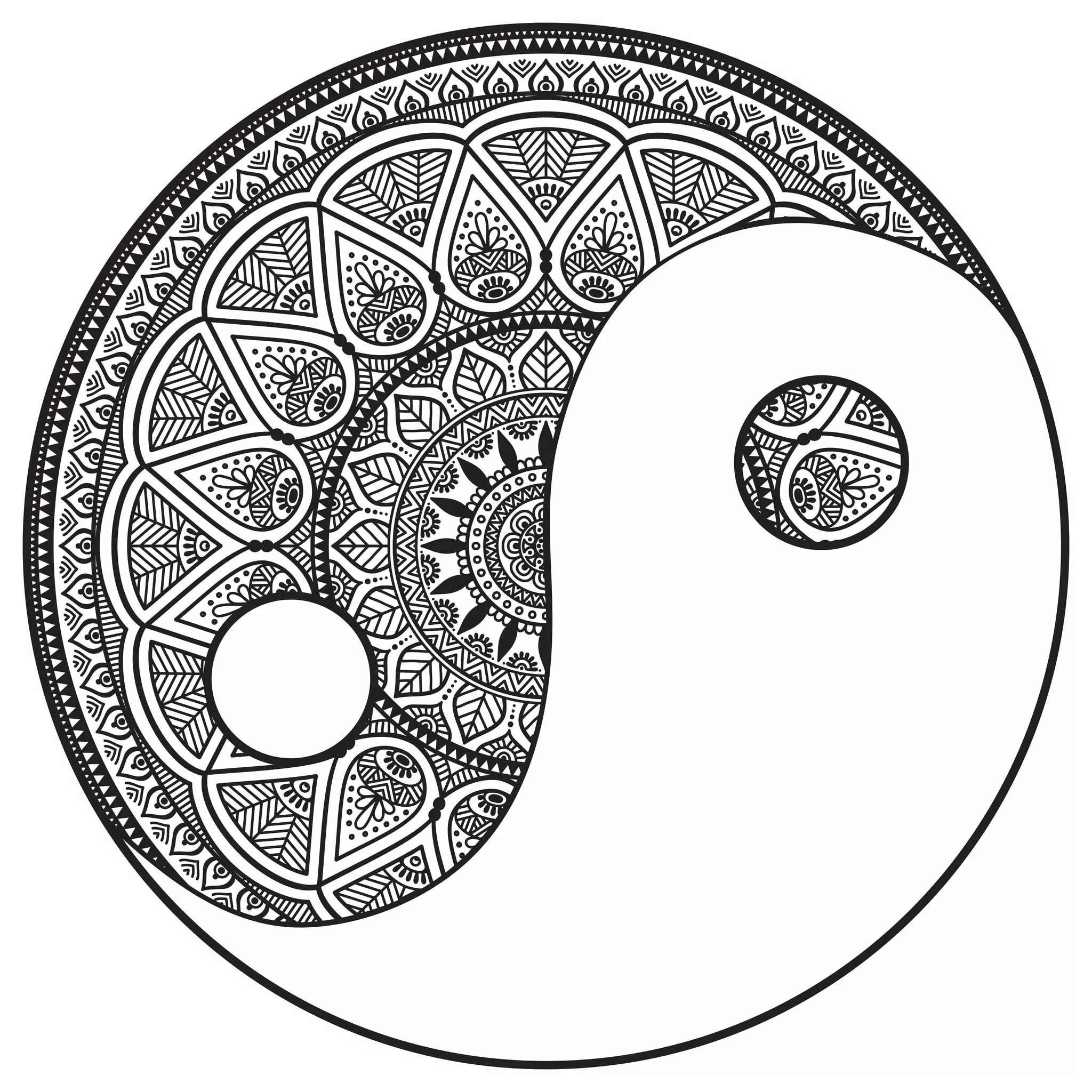 Mandala Yin et Yang (Zen & Antistress)