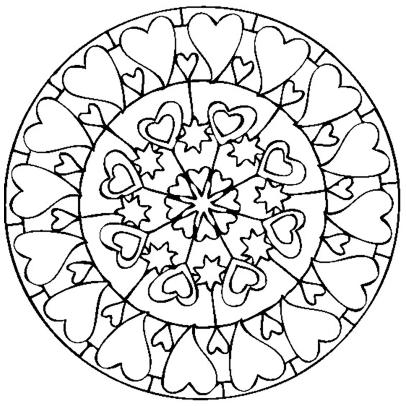 Mandala de San Valentín (Zen & Antistress)