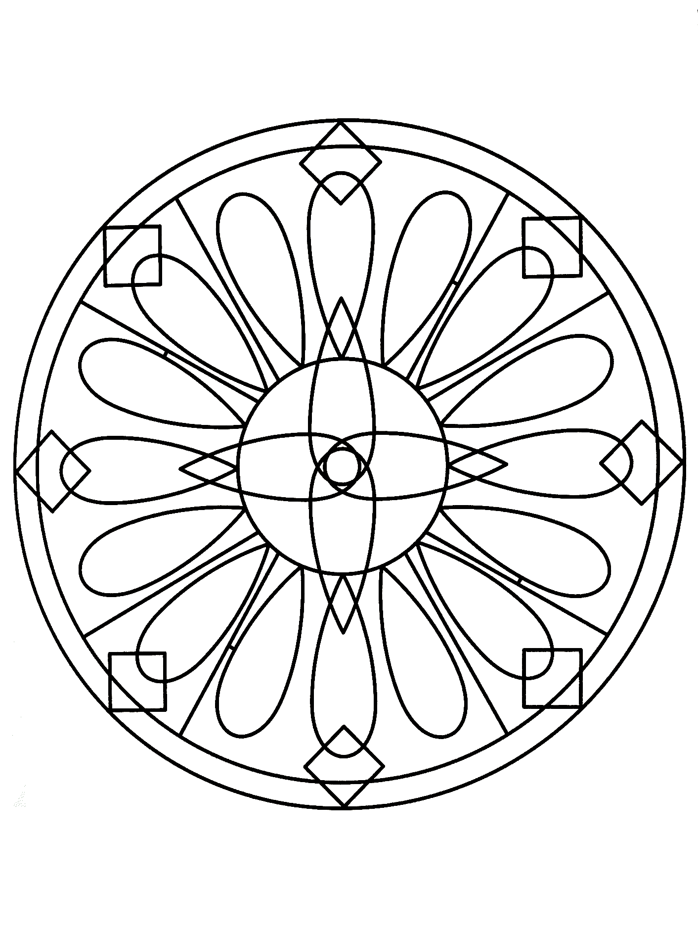 Cuando colorear un mandala se convierte realmente en arteterapia ... Pasemos a un magnífico momento de relajación con un coloreado relativamente sencillo, compuesto por formas simples y grandes.