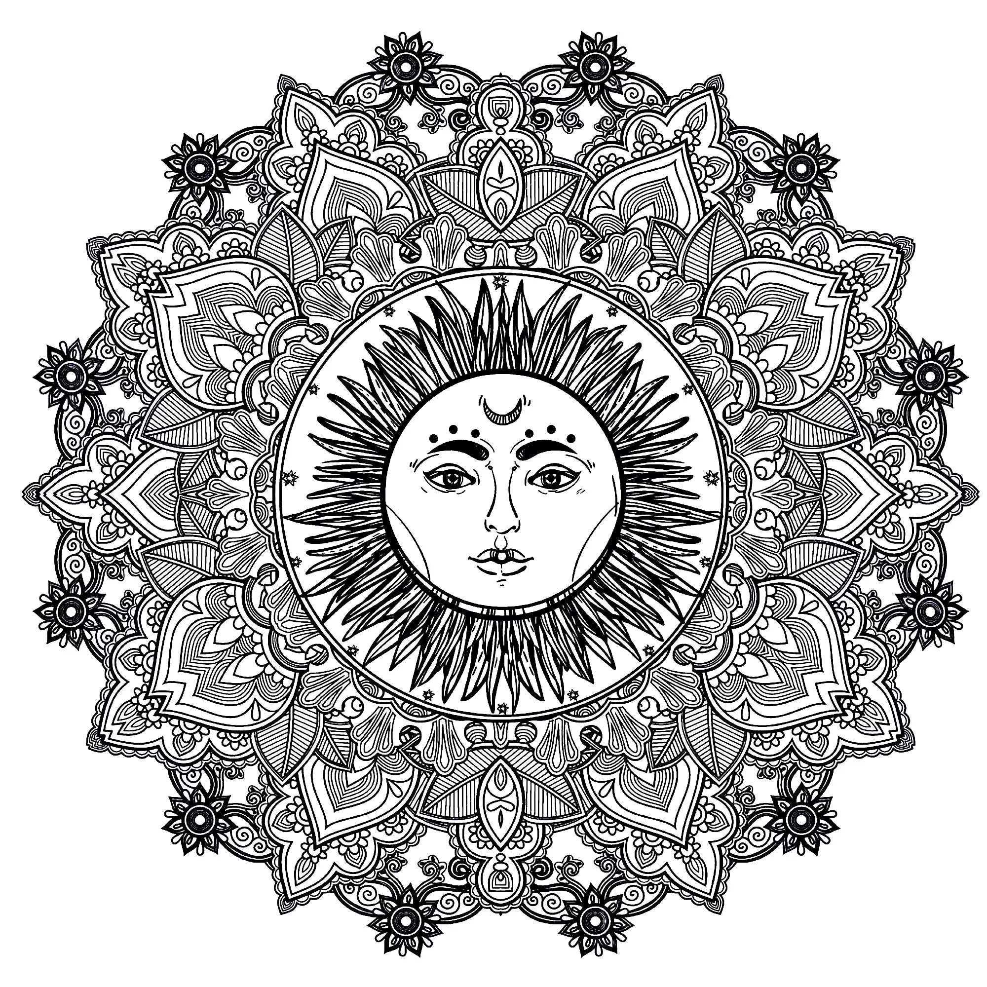 Mandala sol (Zen & Antistress)
