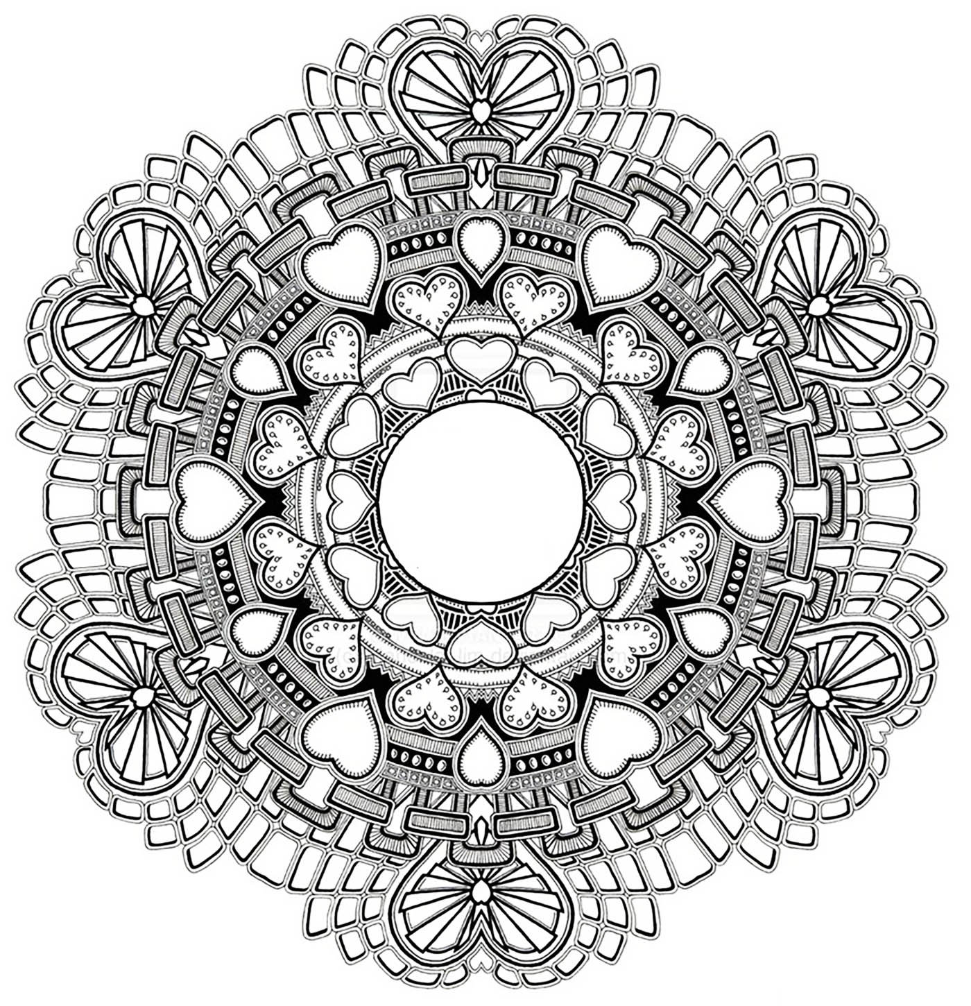 Zen & Antistress : Mandala "amour Zen & Antistress : Mandala "amour