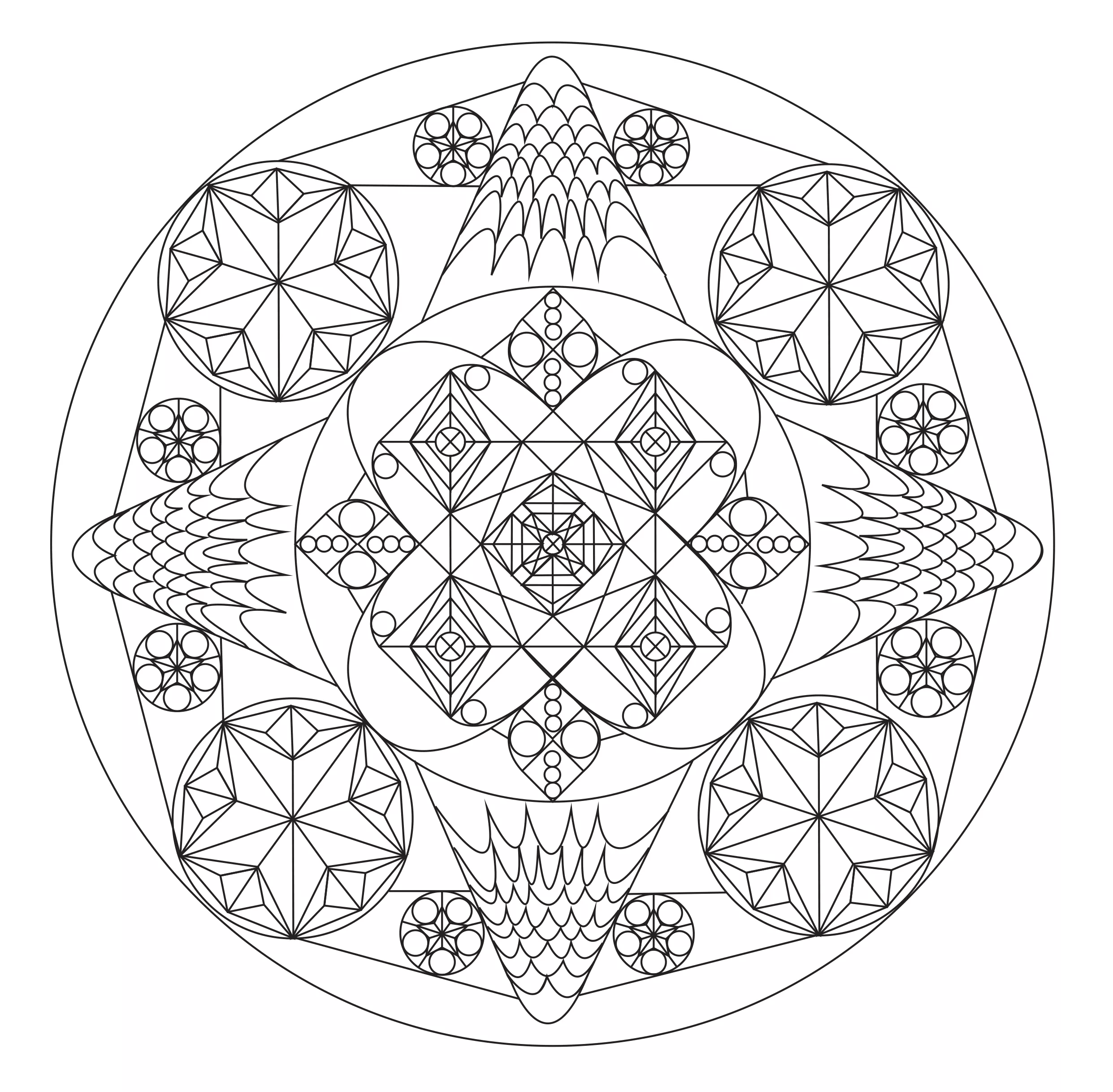 Un mandala hermoso y único de Allan (Zen & Antistress)