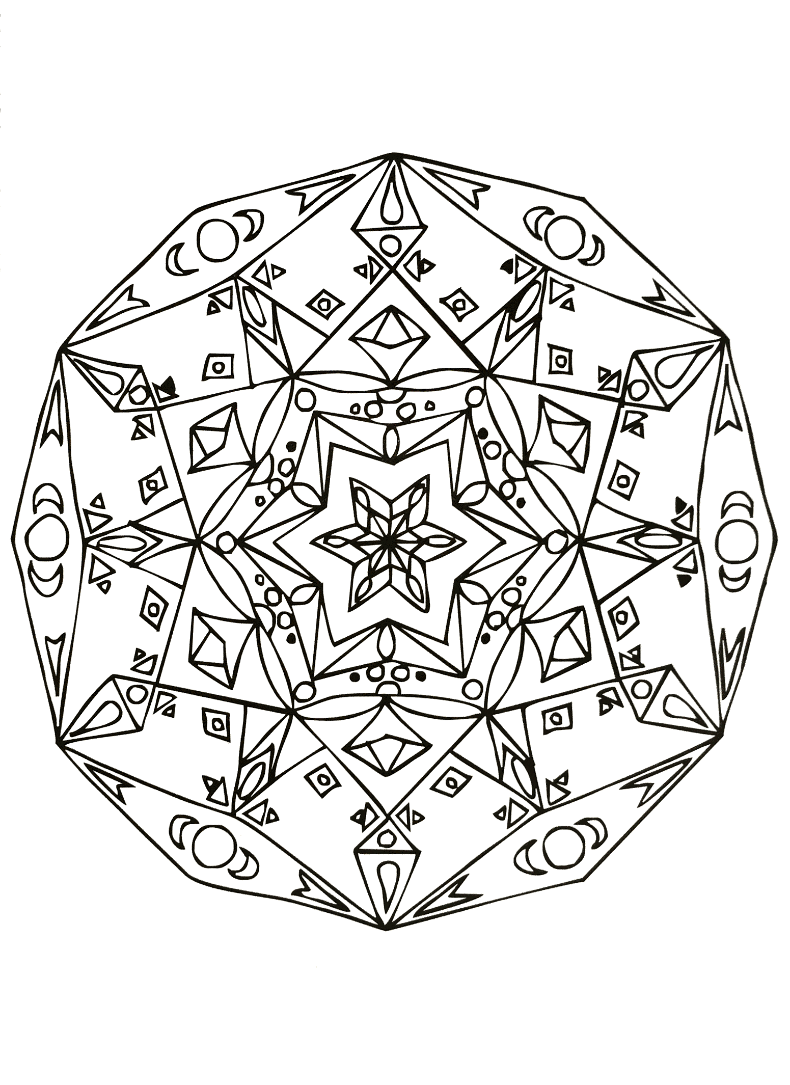 Mandala de estrella grande (Zen & Antistress)