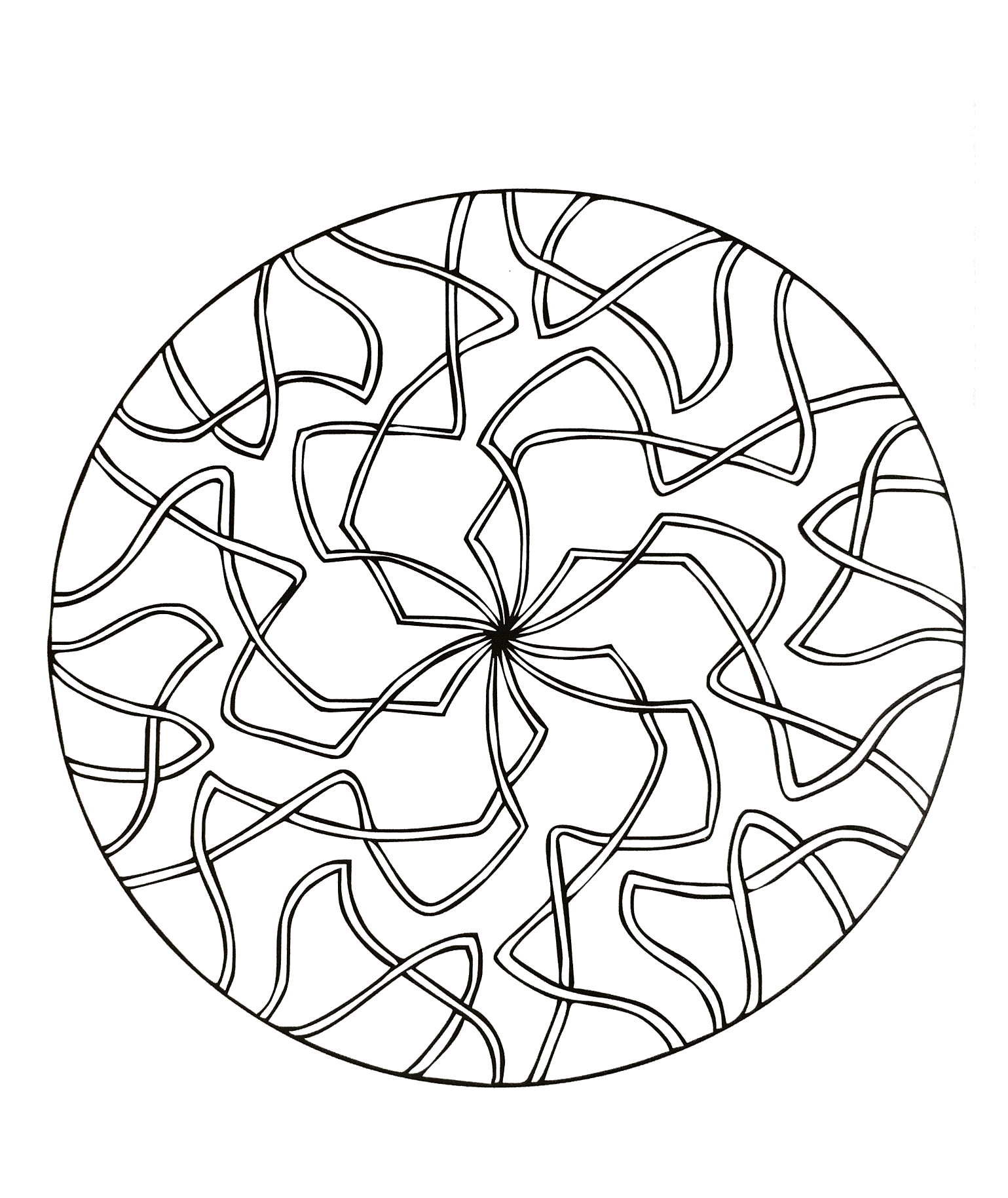 Mandala avec rubans (Zen & Antistress)