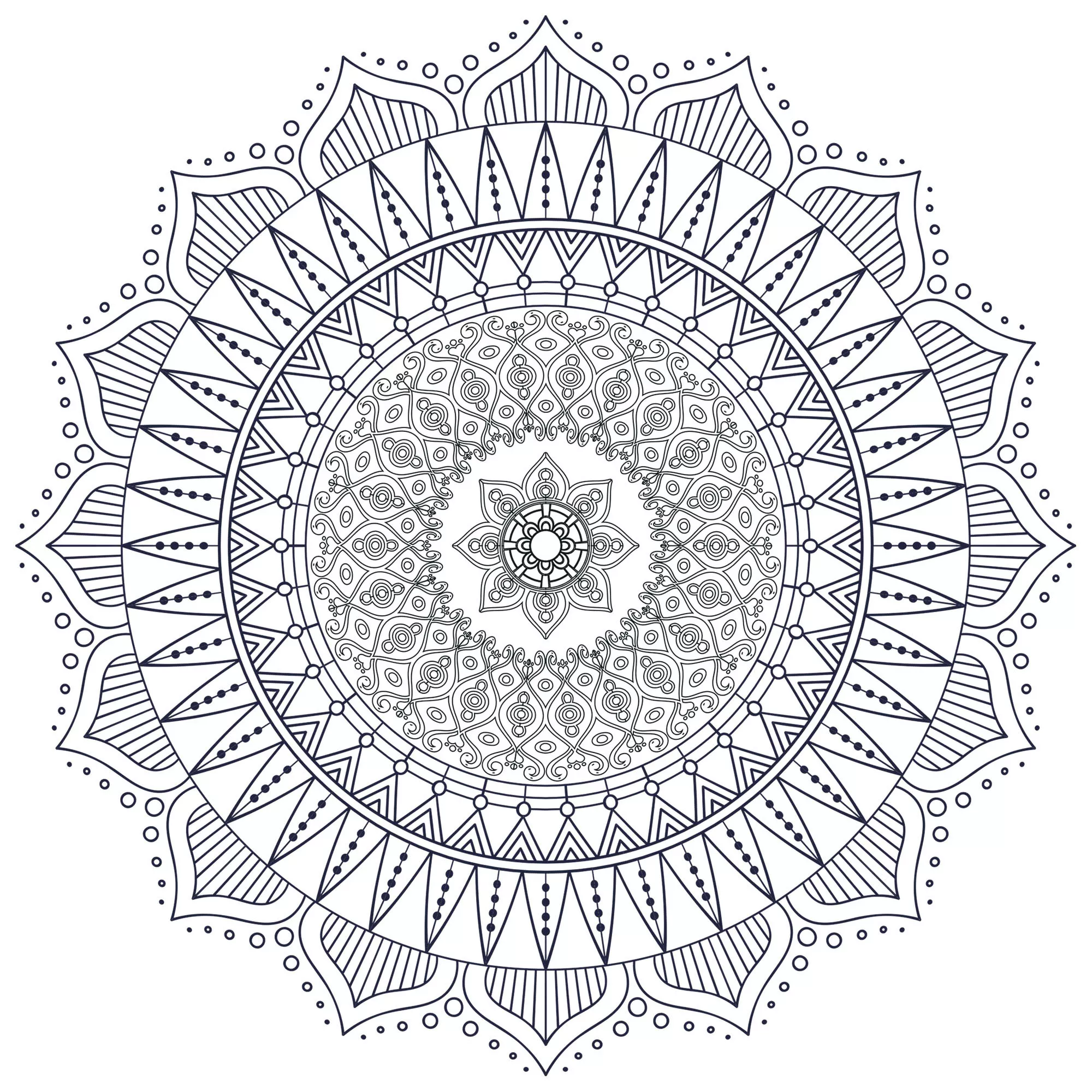 Mandala zen y complejo (Zen & Antistress)