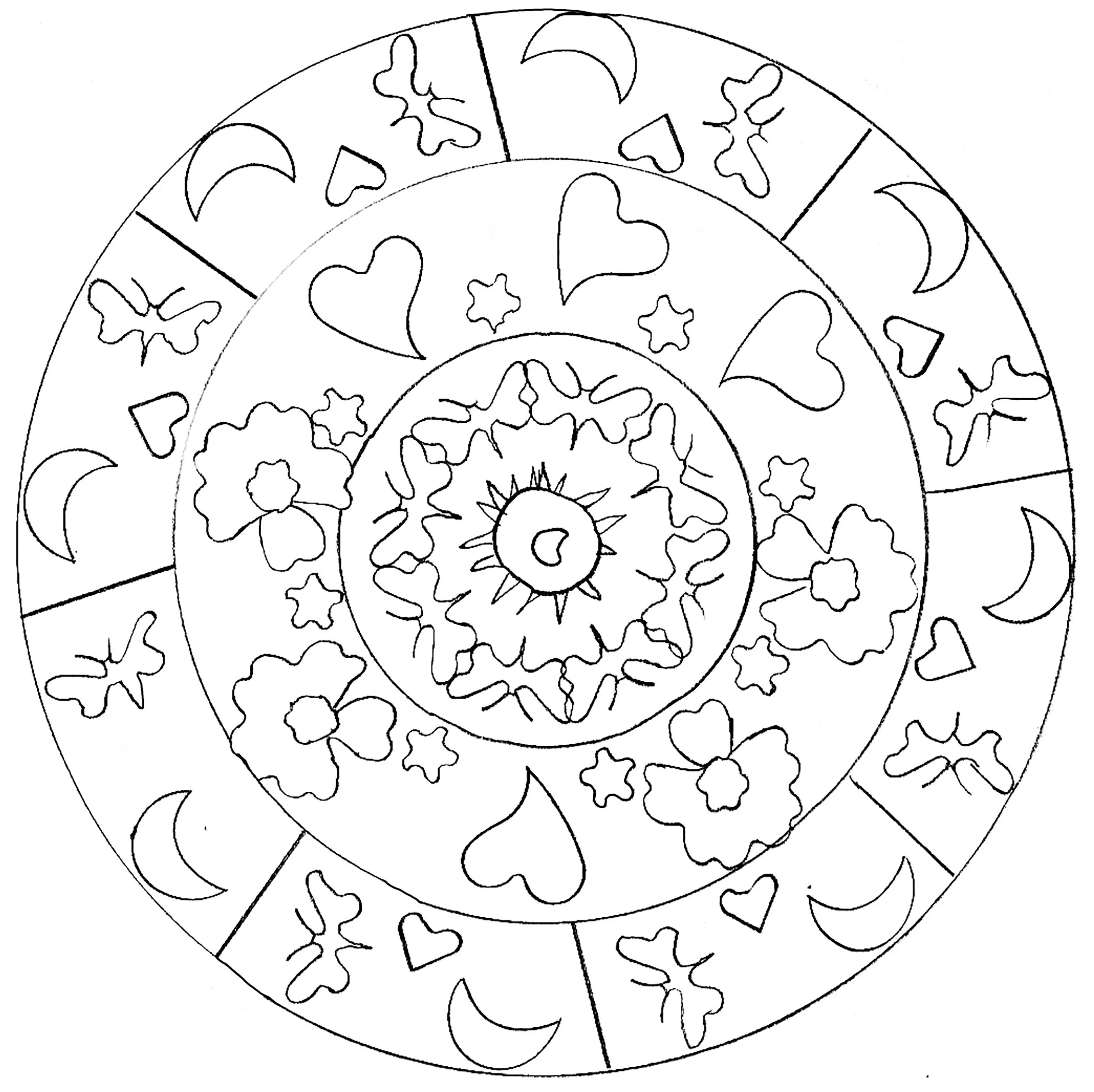 Mandala corazones by Domandala (Zen & Antistress)