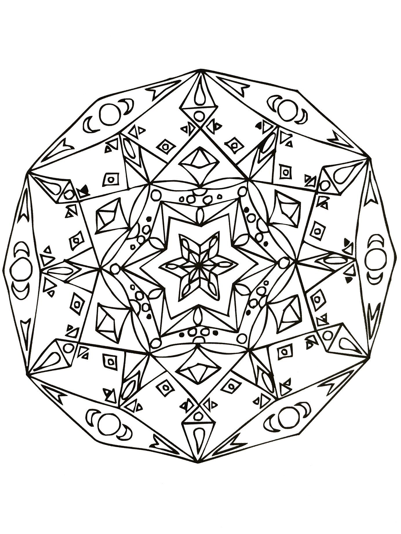 Mandala gratis para imprimir zen antistress - 86268 (Zen & Antistress)