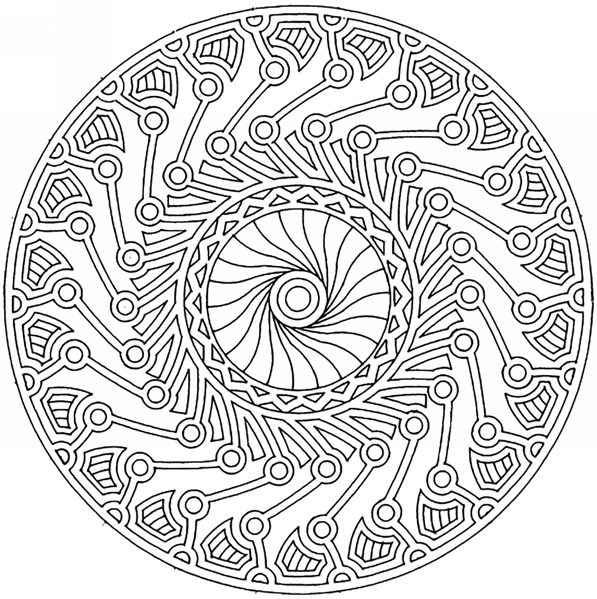 Mandala inspirado en el arte maya (Zen & Antistress)