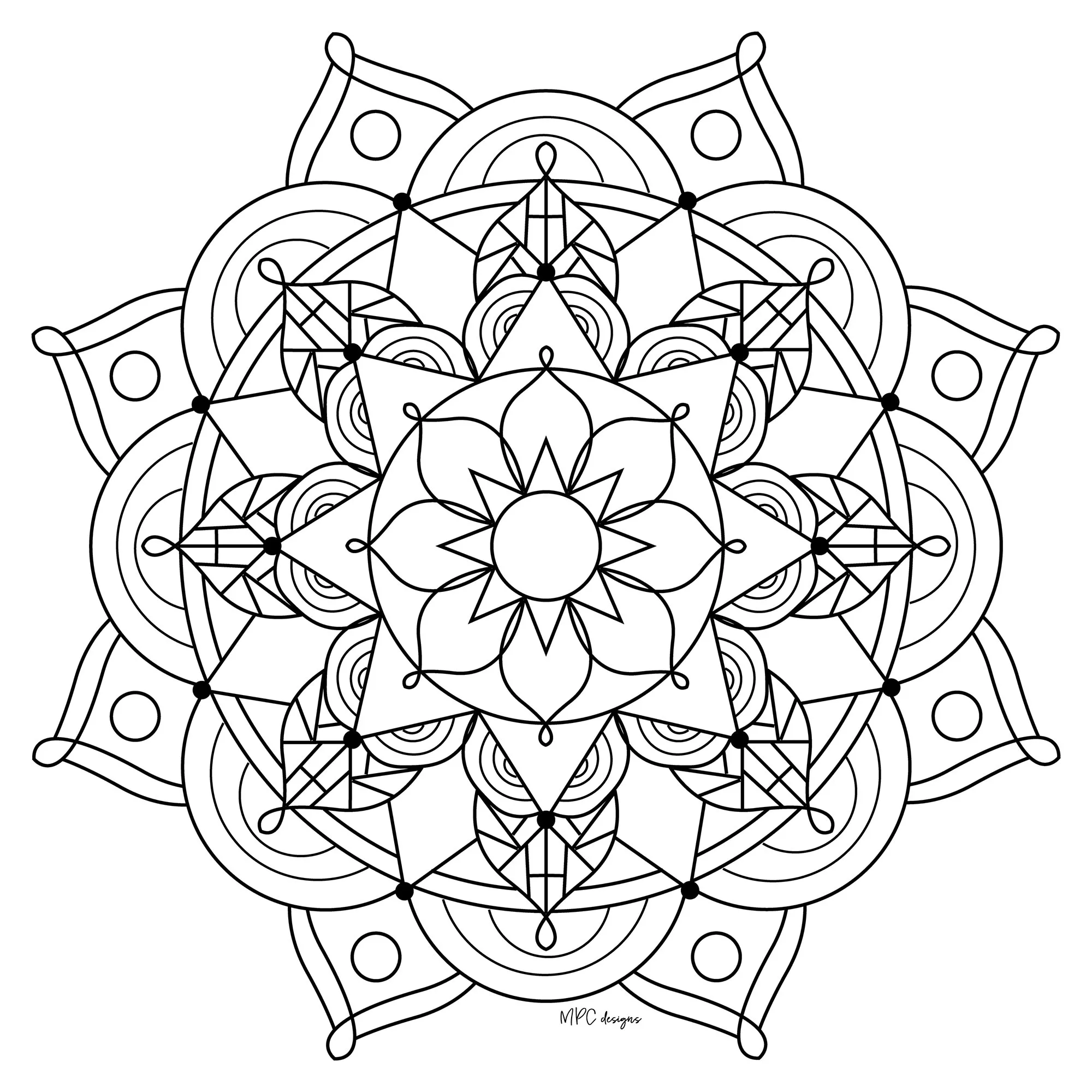 Bonito mandala para aliviar el estrés (Zen & Antistress)