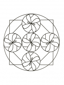 Mandala Sencillo Con Formas De Mariposa