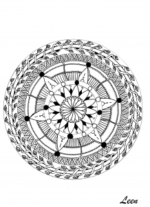 Mandala De Hojas De Leen Margot