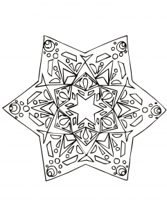 Estrella mandala dibujada a mano