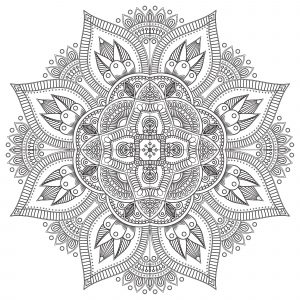 Mandala antiestrés en forma de flor (Zen & Antistress)