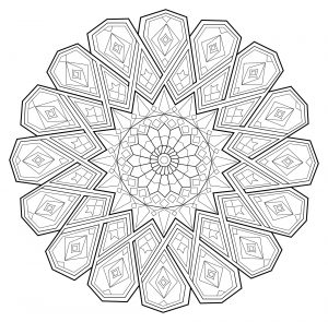 Mandala abstracto de líneas finas (Zen & Antistress)