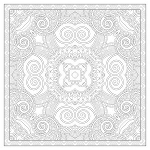 Mandala Cuadrado Complejo