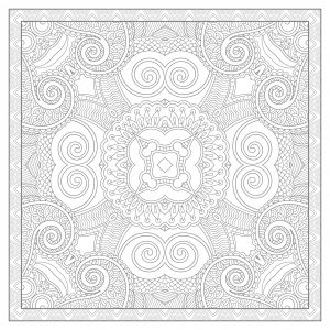 Mandala cuadrado complejo